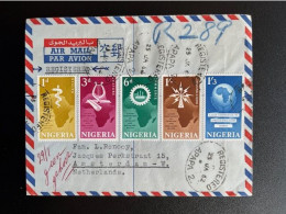 NIGERIA 1962 REGISTERED AIR MAIL LETTER FDC APAPA TO AMSTERDAM 25-01-1962 - Nigeria (1961-...)