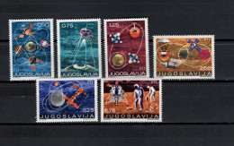 Yugoslavia 1971 Space, Space And Science Set Of 6 MNH - Europa