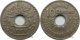 Tunisie - Protectorat Français - Naceur Bey - 10 Centimes 1918-AH1337 - TTB/XF45 - Mon5426 - Túnez