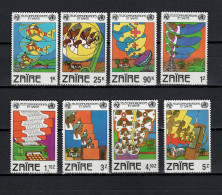 Congo - Zaire 1982 Space, Telecommunication Set Of 8 MNH - Afrika