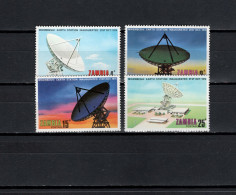 Zambia 1974 Space,  Earth Station Mwembeshi Set Of 4 MNH - Afrique