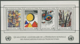 UNO Genf 1986 40 Jahre WFUNA Block 4 Postfrisch (C14011) - Blocchi & Foglietti