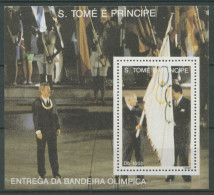 Sao Tomé Und Príncipe 1992 Olympische Flagge Block 291 Postfrisch (C27058) - Sao Tomé E Principe