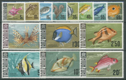 Tansania 1967 Fische Feuerfisch Picassofisch 19/34 Ohne 27 U. 30 Postfrisch - Tanzania (1964-...)