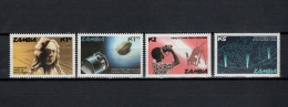 Zambia 1986 Space, Halley's Comet Set Of 4 MNH - Africa