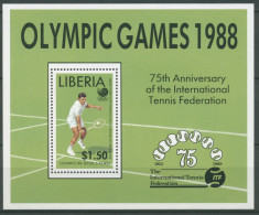 Liberia 1988 Olymp. Sommerspiele Seoul Tennis Block 119 Postfrisch (C27461) - Liberia