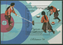 Kambodscha 1994 Olympiade Lillehammer: Curling Block 203 Postfrisch (C6815) - Cambodja