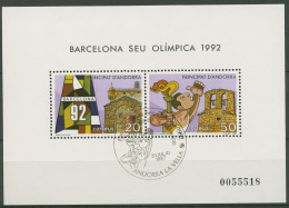 Andorra (span.) 1987 Olympia'92 Barcelona Block 2 Gestempelt (C90597) - Ongebruikt