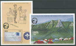 Ghana 1991 Pfadfinder Baden-Powell Zeltlager Block 172/73 Postfrisch (C28018) - Ghana (1957-...)