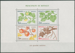 Monaco 1981 Vier Jahreszeiten Kakipflaume Block 18 Postfrisch (C91401) - Bloques