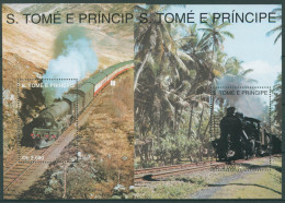 Sao Tomé Und Príncipe 1993 Eisenbahn Dampflok Block 300/01 Postfrisch (C28284) - São Tomé Und Príncipe