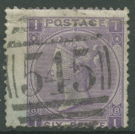 Großbritannien 1867 Königin Victoria 6 Pence, 30 Platte 8 Gestempelt, Kl. Fehler - Used Stamps