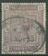 Großbritannien 1883 Königin Victoria 2'6 Shillings, 82 Ax Gestempelt, Kl. Fehler - Oblitérés