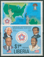 Liberia 1976 Unabhängigkeit Amerikas Präsidenten 1013/14 Postfrisch - Liberia