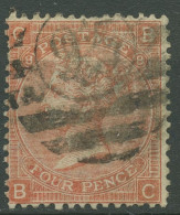Großbritannien 1865 Königin Victoria 4 Pence, 24 Platte 8 Gestempelt - Gebraucht