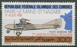 Komoren 1987 Flugpost Paris-St. Nazaire Flugzeug 804 Postfrisch - Comoros