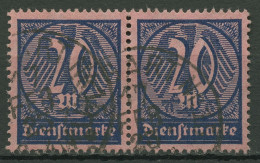 Deutsches Reich Dienst 1922/23 Wertziffern D 72 Waagerechtes Paar Gestempelt - Service