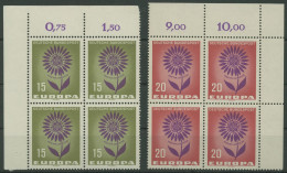 Bund 1964 Europa CEPT Blume 445/46 4er-Block Ecke Postfrisch (R19987) - Ongebruikt