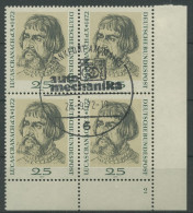 Bund 1972 Lucas Cranach Der Ältere 718 4er-Block Ecke 4 FN 2 Gestempelt (R19967) - Usados