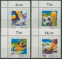 Bund 1994 Sporthilfe Olympia Fußball-WM IOC 1717/20 Ecke 1 Postfrisch (E2220) - Unused Stamps