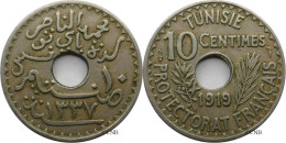 Tunisie - Protectorat Français - Naceur Bey - 10 Centimes 1919-AH1337 - TTB/XF45 - Mon5925 - Tunisia