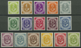 Bund 1951 Freimarken Posthorn 123/38 Postfrisch, Hauptwerte Geprüft - Neufs