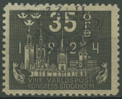 Schweden 1924 Weltpostkongress Stockholm Kirchtürme 150 Gestempelt - Usados