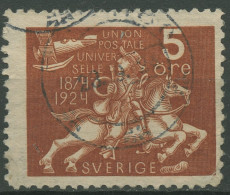 Schweden 1924 50 Jahre Weltpostverein UPU Postreiter 159 Gestempelt - Oblitérés