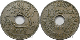 Tunisie - Protectorat Français - Naceur Bey - 10 Centimes 1919-AH1337 - TTB+/AU50 - Mon5427 - Tunesië