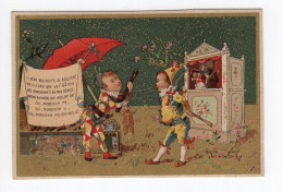 LA POLICHINELLE,FRANCE,GOLDEN CHROMOS,PUPPET THEATRE,11 X 7 Cm - Autres & Non Classés