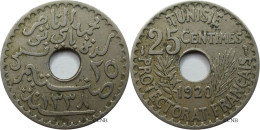 Tunisie - Protectorat Français - Naceur Bey - 25 Centimes 1920-AH1338 - TTB/XF45 - Mon4982 - Tunisie