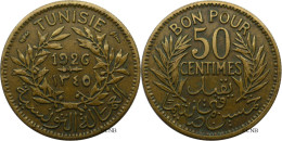 Tunisie - Protectorat Français - Habib Bey - 50 Centimes 1926-AH1345 - TTB/XF45 - Mon5927 - Tunesië
