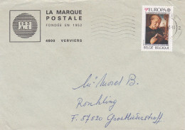 BELGIQUE-1980- Lettre VERVIERS Pour  Grosbliederstroff-57 (France)..timbre"EUROPA-St Benoit " Seul Sur Lettre,cachet - Covers & Documents