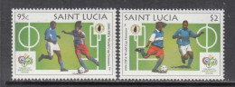 2006 St. Lucia World Cup Football  Complete Set Of 2 MNH - St.Lucia (1979-...)