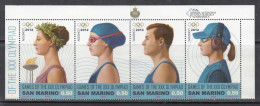 2012 San Marino London Olympics Complete Strip Of 4 (folded Once) MNH @ BELOW FACE VALUE - Neufs