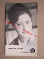 Biserka Mišić ( RTB ) - Promo Card With Original Autograph - Musica E Musicisti