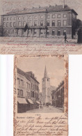 BELGIQUE - 2 CARTES - ARLON - EGLISE 1901 / Palais Du Gouverneur 1904 - Arlon