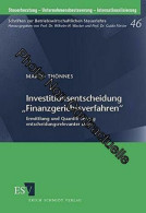 Investitionsentscheidung 'Finanzgerichtsverfahren' - Autres & Non Classés