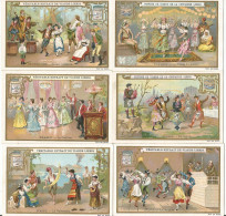 Chromo Liebig Série Compl. De 6 Chromos S_0620 Danses Nationales 1900 - Liebig