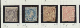 Monaco  4 Timbres MHX/(MH) - Unused Stamps