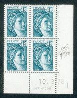 Lot B497 France Coin Daté Sabine N°1966 (**) - 1980-1989
