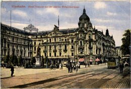 Wiesbaden, Hotel Nassau Mit Der Oberen Wilhelmstrasse - Wiesbaden