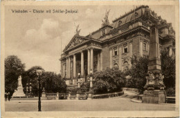 Wiesbaden, Theater Mit Schiller-Denkmal - Wiesbaden