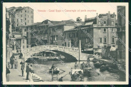 Venezia Città Canal Regio Ponte Omonimo Barche Stengel 11596 Cartolina RT7275 - Venezia (Venice)