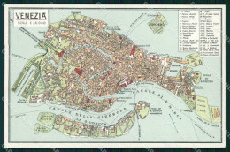 Venezia Città Mappa Geografica Cartolina RT7360 - Venezia