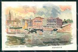 Venezia Città Hotel Gabrielli Sandwirth Canale Barche Cartolina RT7798 - Venezia