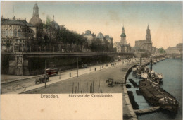 Dresden - Blick Von Der Carolabrücke - Dresden