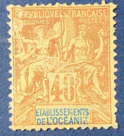 Etablissement Français De L'océanie YT N°10 Neuf*signé RP Sans Gomme - Unused Stamps