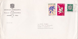 Andorre -1975 - Lettre ANDORRE LA VIEILLE Pour MARSEILLE-13 (France)..timbres Sur Lettre , Cachet - Cartas & Documentos