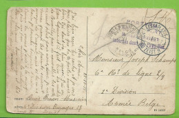 Kaart FRANC DE PORT /Militaires étrangere Internés Dans Les Pays-Bas, ZEIST ,stempel PMB Naar "Armee Belge" (3568 - Armée Belge